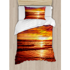 Sea Sunset Twilight Duvet Cover Set