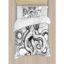 Sketch Monochrome Art Duvet Cover Set