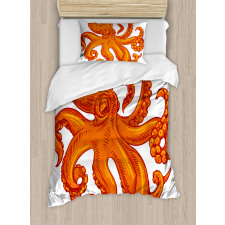 Orange Animal Wildlife Duvet Cover Set