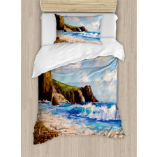 Sea Coast by Beach Rock Duvet Cover Set
