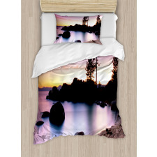 Sandy Beach by River Duvet Cover Set