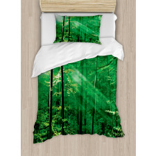 Forest Trees Morning Duvet Cover Set