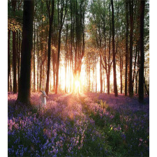 Sunrise Woods in Spring Duvet Cover Set