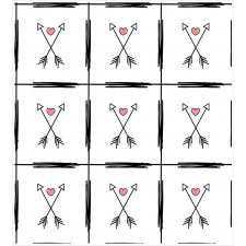 Arrow Hearts Pattern Duvet Cover Set