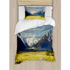 Snowy Mountains Alps Duvet Cover Set