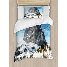 Mediterranean Snowy Peak Duvet Cover Set