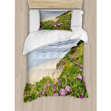 Aegean Sea with Blooming Duvet Cover Set