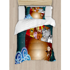 Ark on Dark Ocean Duvet Cover Set