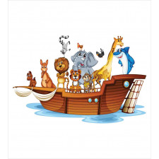 Animals on Mystic Boat Duvet Cover Set