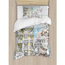 European City Sketch Duvet Cover Set