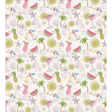 Watermelon Lemon Umbrella Duvet Cover Set