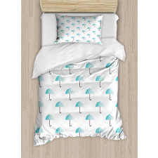 Irregular Rounds Rain Art Duvet Cover Set