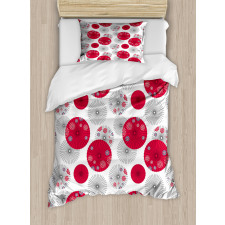 Japanese Art Circular Art Duvet Cover Set