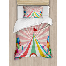 Vintage Circus Balloons Duvet Cover Set