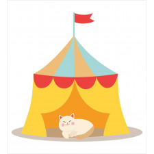 Furry Cat in a Circus Duvet Cover Set