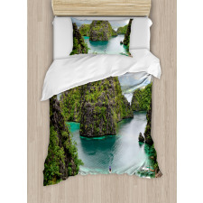 Cliff in Philippines Duvet Cover Set