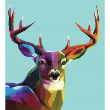 Retro Low Poly Deer Duvet Cover Set