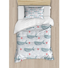 Mammal and Starfish Corals Duvet Cover Set