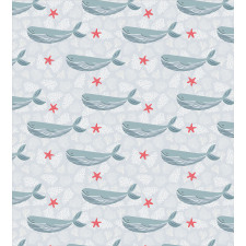 Mammal and Starfish Corals Duvet Cover Set