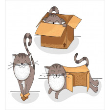 Kitten Cat in the Box Duvet Cover Set