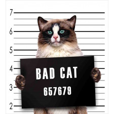 Jail Kitty Under Arrest Duvet Cover Set