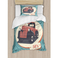 Nostalgic Antique Vehicle Duvet Cover Set