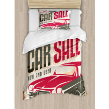 America Car Sale Sign Duvet Cover Set