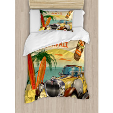 Car Palms Tribal Mask Duvet Cover Set