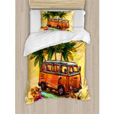 Hippie Old Exotic Bus Duvet Cover Set