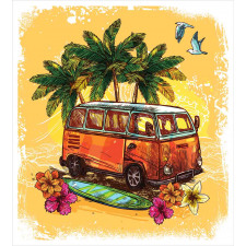 Hippie Old Exotic Bus Duvet Cover Set