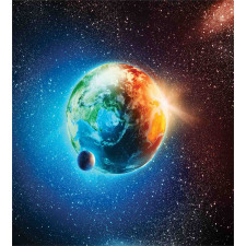 Planet Earth Sun Rays Duvet Cover Set