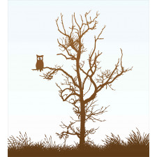 Owl Autumn Tree Branch Duvet Cover Set