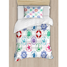 Wheel Compass Anchor Duvet Cover Set