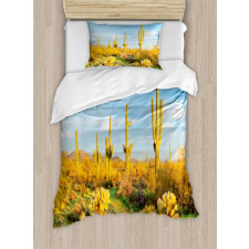 Sonoran Desert Blooms Duvet Cover Set