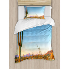 Sun in Desert Cactus Duvet Cover Set