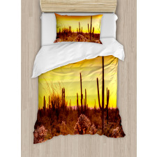 Cactus and Weeds Land Duvet Cover Set