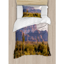 Cactus Mountain in Spring Duvet Cover Set