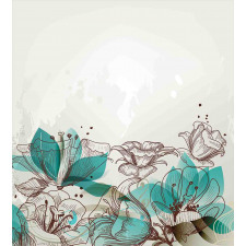 Retro Hibiscus Art Duvet Cover Set
