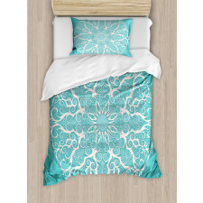 Symmetrical Floral Curves Duvet Cover Set