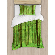 Forest in a Sunny Day Duvet Cover Set