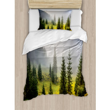 Green Trees on Meadow Duvet Cover Set