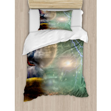 Eagle Thunder Clouds Duvet Cover Set