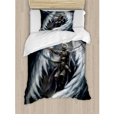 Angel Knight White Wing Duvet Cover Set