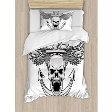 Skull Anchor Eagle Duvet Cover Set