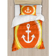 Anchor Image in Circle Duvet Cover Set