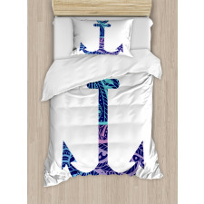 Anchor Image Sea Marine Duvet Cover Set