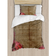 Vintage Roses Frame Duvet Cover Set