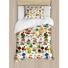 Mushrooms Wild Organic Duvet Cover Set