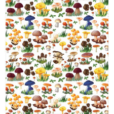 Mushrooms Wild Organic Duvet Cover Set