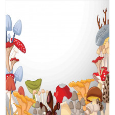 Wild Mushrooms Cartoon Duvet Cover Set